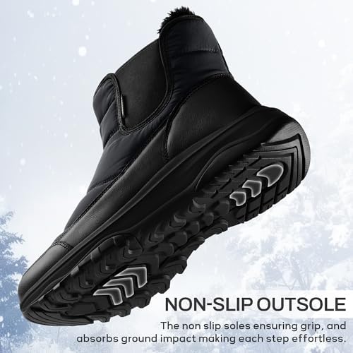 Coostar Snow Boots for Men Waterproof Winter Boots with Arch Support Lightweight Outdoor Casual Boot