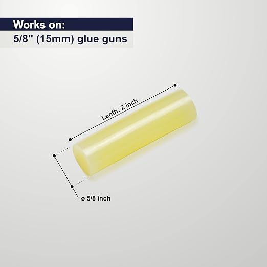 ASA Hot Melt Glue Sticks 5/8" x 2" TC-Size, for 3M Polygun TC-Q | For use with 3M Polygun TC-Q Gen II. High-strength, fast-setting. For packaging & woodworking. 25 lb, 1,417 sticks.