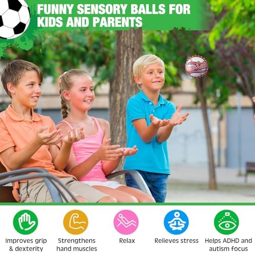 Yunsailing 108 Pcs Mini Sensory Fidget Ball 2.4" Relief Toys, Sports Ball