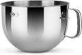 Stainless Steel Lift Bowl Compatible with Kitchenaid 6-qt. Mixing Bowl with Ergonomic Handle