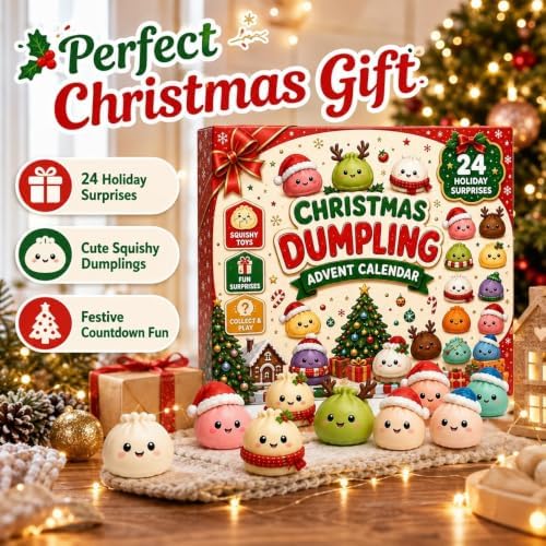 2026 Christmas Squishies Advent Calendar, 24-Day Countdown for Adults