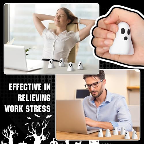 Wettarn 24 Pcs Halloween Ghost Balls Bulks, Ghost Toy