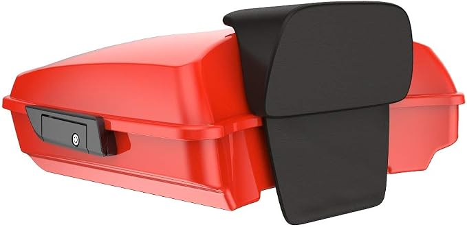 Advanblack Road Glide Tour Trunk Pack Laguna Orange Razor Tour Trunk Pack Backrest Pad for '97-'25 Harley Touring Road King Street Glide Electra Glide CVO models