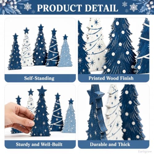 Christmas Decorations Indoor, Blue Christmas Star Tree Home Decor