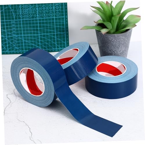 PRETYZOOM 3 Rolls Heavy Duty Duct Tape Strong Adhesive Utility Tape for Pipe Repair and Sealing Indoor Outdoor Use Industrial Blue