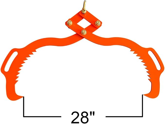 2 Serrated Claw Hook,Log Lifting Tongs, Heavy Duty Grapple Timber Claw,Lumber Skidding,Log Lifting -28in