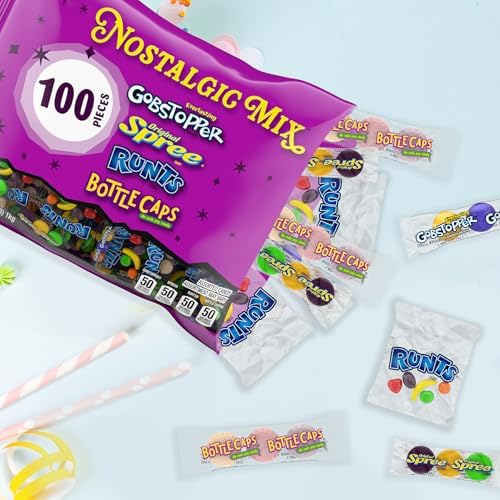 Gobstopper & Spree Nostalgic Party Mix, Hard Candy, 36.5 oz, 100 Ct