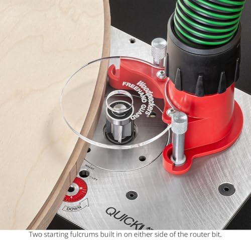 Woodpeckers Freehand Guard 2.0 – Dust Collection Hood for Router Tables + Clear Acrylic Bit Shield + Dual Starter Points – FHG-25 USA-Made