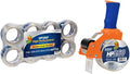 Duck HP260 Heavy Duty Clear Packaging Tape, 8 Rolls (1.88 in x 60 yd Each), and BladeSafe Tape Gun