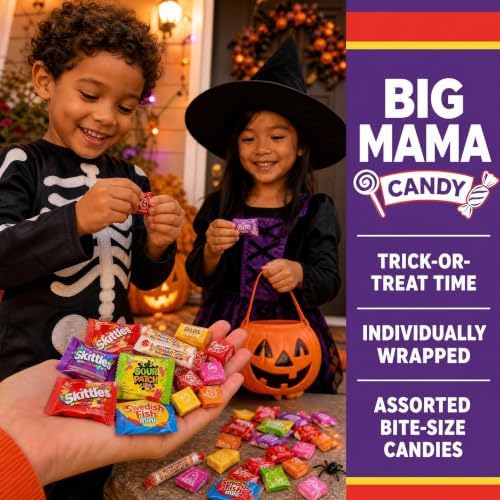 Big Mama Halloween Candy Bulk Gummy Sour Variety Pack Assorted 6 lb