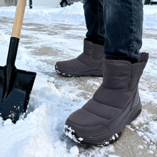 Coostar Snow Boots for Men Waterproof Winter Boots with Arch Support Lightweight Outdoor Casual Boot