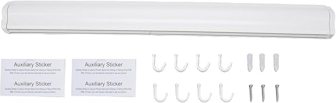 Sonew Wall Mounted Clothes Drying Rack 23.6 Inch Retractable Space Aluminum Laundry Drying Mesh Net – Drill- PullOut Design for Bathroom Laundry Room Balcony – 15 Kg Capacity (White)