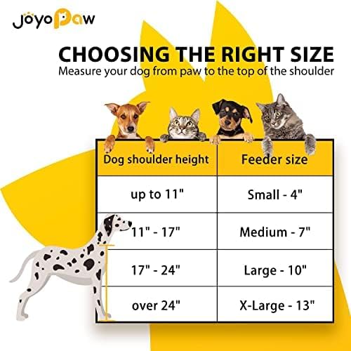 Elevated Dog Bowls, Waterproof Raised Dog Bowl for Medium Dogs, HIPS Poly Lumber Stand with 2 Stainless Steel Bowls, Indoor & Outdoor Use (7'' Tall-40 oz Bowl, Black)
