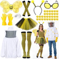 Yahenda Bee and Beekeeper Costume Halloween Couple Outfit with 30 Bee Decor