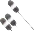 2.8M Extended Chicken Feather Duster Extendable and Curved Ceiling Cleaning Broom Home Electrostatic Dust Collector(2.8m 3PCS clothC)