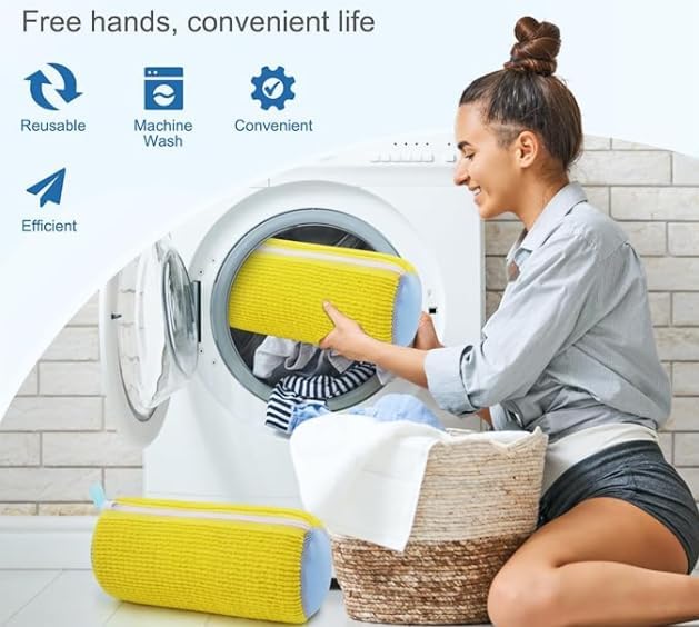 Shoe Laundry Cleaning Bag for Sneakers Tennis Shoes, 1pc Shoe Washing Machine bag, 2 Pairs of Adjustable Shoe Trees, 1 Cleaning Shoe Brush, 1 Bag for Drying Shoes, bolsa de zapatos para lavadora