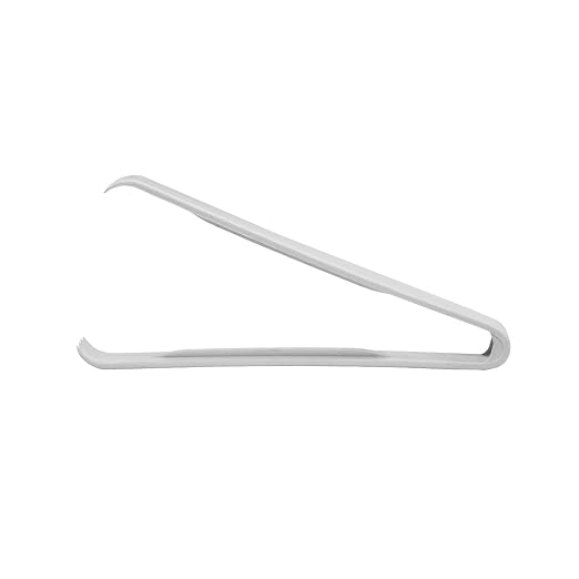 Party Essentials TN-65W Plastic Serving Tong, 6-1/2" Length, White (Case of 144)