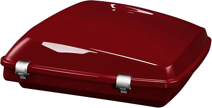 5.5" Razor Motorcycle Trunk W/Latch Key Fit For Harley 2014-2025 Touring CVO Road King Street Glide Electra Glide Ultra Limited Pack Billiard Red