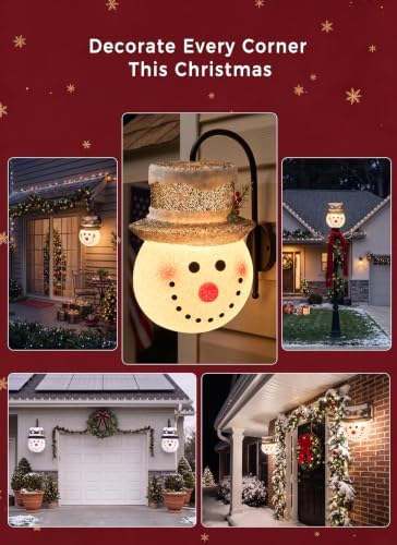 Brightown EVA Xmas Porch Light Covers, Christmas Decor for Garage & Porch