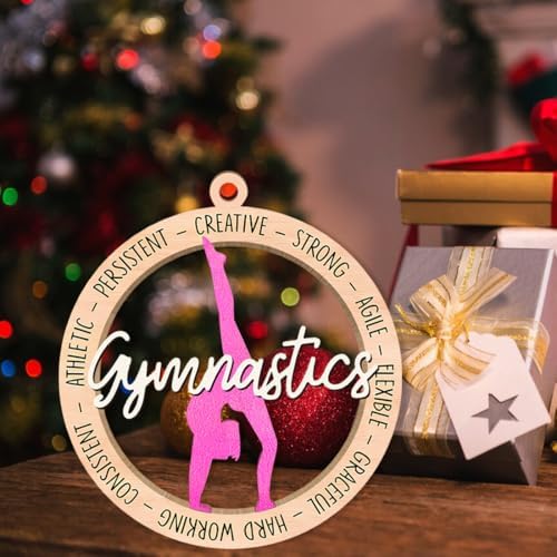 Gymnastics Ornament for Girl, Gymnast Ornaments for Christmas Tree - Gymnastics Gifts for Girls, Coach, Gymnast Gifts for Girls 4-12