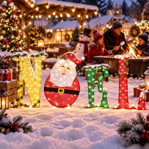Christmas Lighted Noel Sign Decoration with Timer&Remote Control