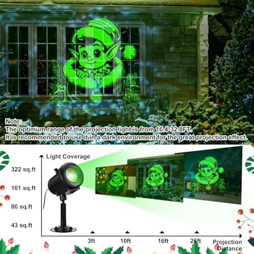 12 in 1 Halloween and Christmas Projector Lights Outdoor Decoration