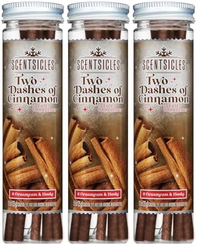 Scentsicles Two Dashes of Cinnamon Scented Christmas Ornaments 3 Pack