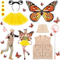 2 Set Butterfly Catcher Couple Costume Matching Halloween Outfits