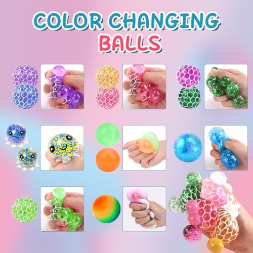 54 Pack Stress Balls, Squishy Balls, Squeeze Balls for Adults