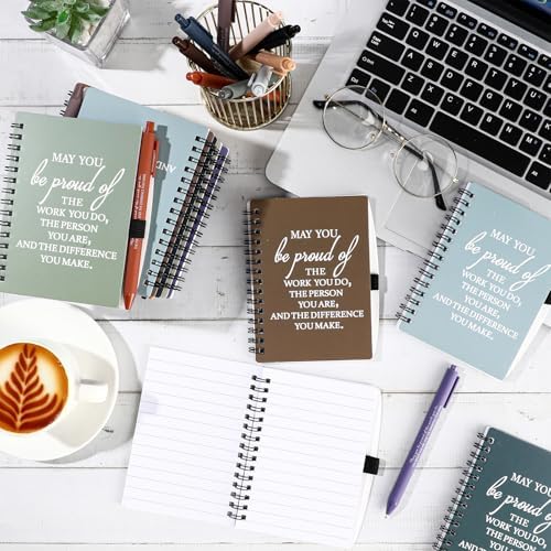 Honoson 50 Sets/100 Pcs Employee Notebook Pen Gifts, Vivid Color