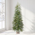 VeriNaTural Unlit Christmas Tree 5ft, Skinny Slim Pencil Xmas Tree