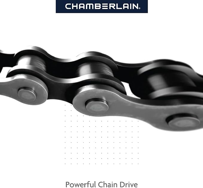 Chamberlain C2212T Smart Wi-Fi Garage Door Opener, 1/2-HP Chain Drive Motor - Quantity 1 , Blue