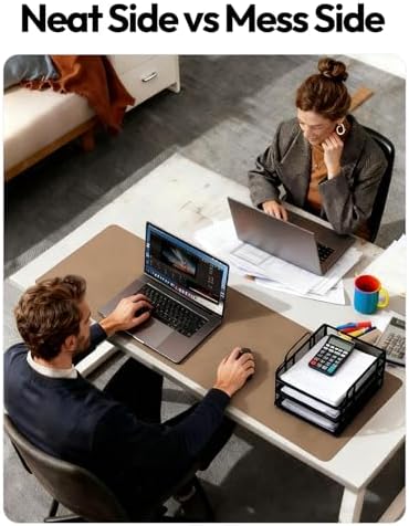 YSAGi Desk Protector&Blotter, Non-Slip Waterproof Leather Mouse Pad