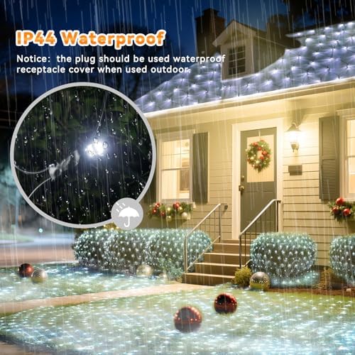 LitHome 21FT x 5FT Christmas Net Lights Outdoor Mesh Lights Connectable
