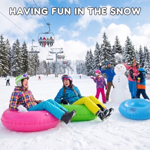 Shappy 3 Pack Inflatable Snow Tubes Handles