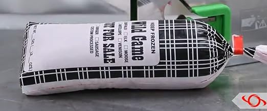 UltraSource Wild Game Freezer Bags/Meat Chub Bag, Printed "Not for Sale" for Ground Meat or Sausage (1lb capacity - 1000 bags, Black Plaid)