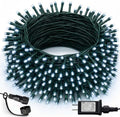 Dazzle Bright 300 LED Christmas String Lights, 100 FT Connectable Waterproof String Lights Green Wire with 8 Modes, Christmas Decorations for Indoor Outdoor Xmas Party Yard Garden (White)