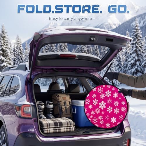 26" Foldable Snow Sleds with Handles for Adult