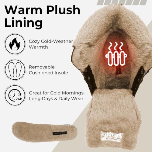 Mishansha Men's Waterproof Snow Boots, Insulated Winter Hiking Boots