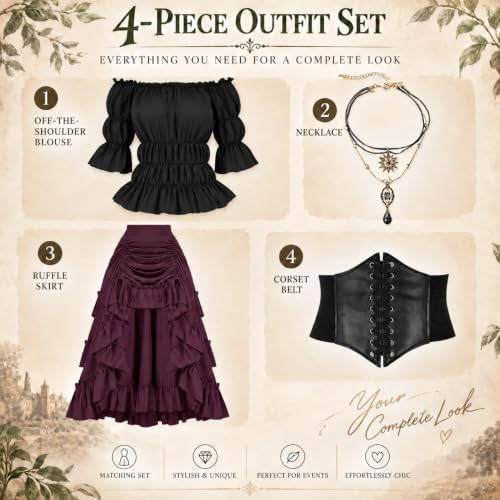 Medieval/Renaissance Costume Women Pirate Costume Halloween Costume