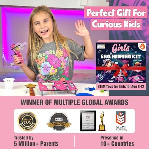 Butterfly EduFields 100+ Girls Engineering Science Kit for Kids Age 8-12