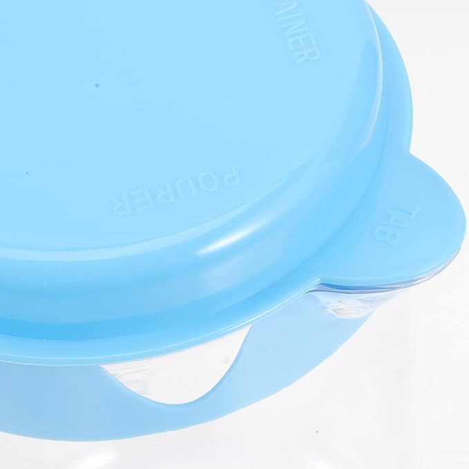 Measuring Cups and Spoons Set 2 Sets 500ml and Dry Measuring Cups Measure Spoons Kitchen Gadgets for Cooking Baking Sky-Blue(Color:Sky-Blue) (Sky blue)
