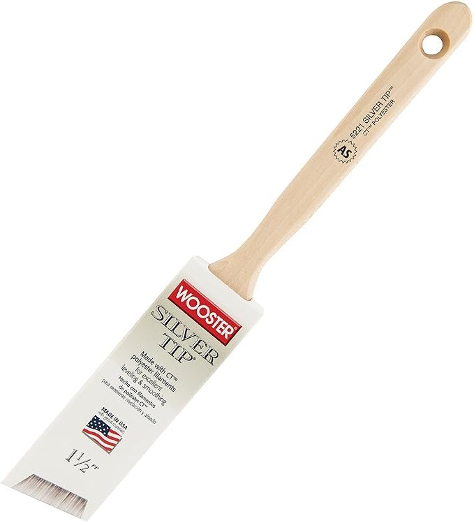Wooster Brush 5221-1-1/2 Silver Tip Angle Sash Paintbrush, Pack of 6