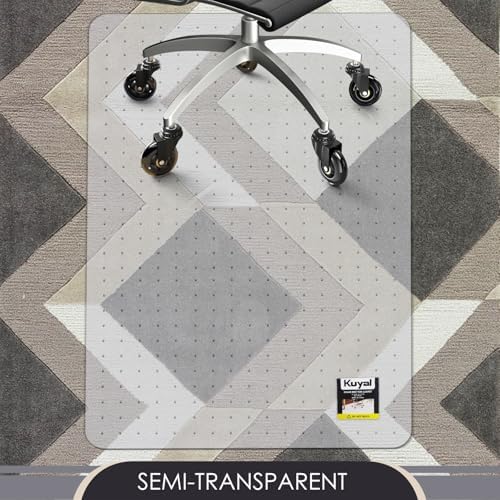 Kuyal Office Chair Mat for Carpet, Set of 2, Heavy Duty Computer Chair Mat