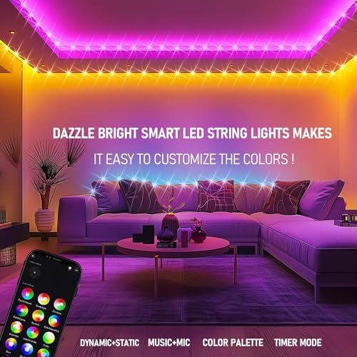 Dazzle Bright 328FT 1000 LED Smart RGB Christmas Halloween String Lights