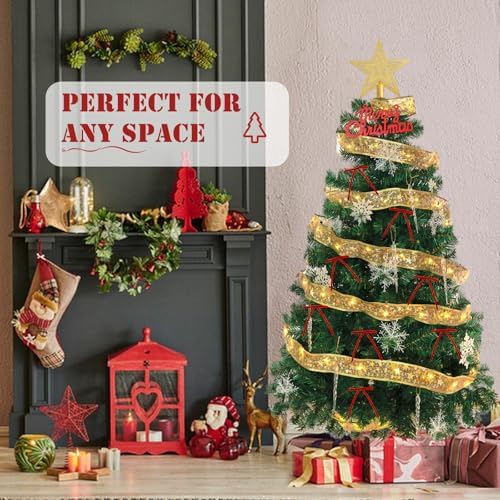 6FT Green Christmas Tree Large Spruce 1000 PVC Branch Metal Stand