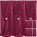 6 Panels Burgundy Backdrop Curtain for Parties Wedding Wrinkle Free Maroon Photo Curtains Backdrop Drapes Fabric Decoration for Birthday Engagement Ceremony 30ft(W) x 10ft(H)