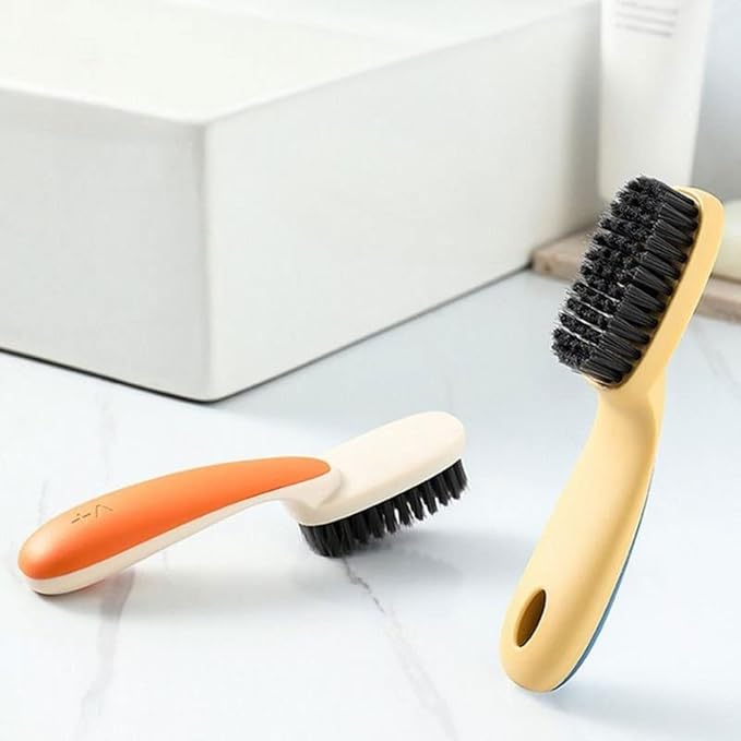 XTYPE Scrubbing Brush Hard Bristle Laundry Clothes Shoes Scrub Brush Portable Hands Cleaning Brush for Kitchen Bathroom (Color : Orange)