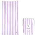 Dock & Bay Beach Towel - Quick Dry, Sand Free - Compact, Lightweight - 100% Recycled - Includes Bag - Cabana Light - Lombok Lilac - Extra Large (200x90cm, 78x35)