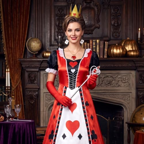 Tellingyou 8 Pcs Halloween Queen Costume Set
